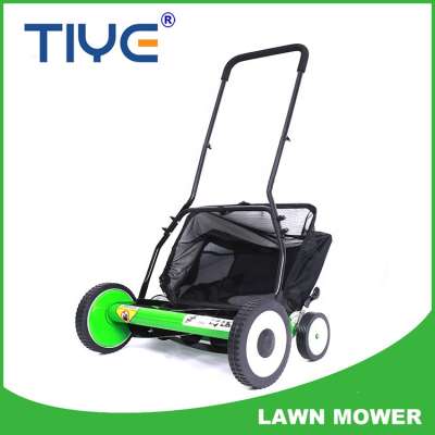 China portable manual Hand Push mini lawn mower With four Wheels